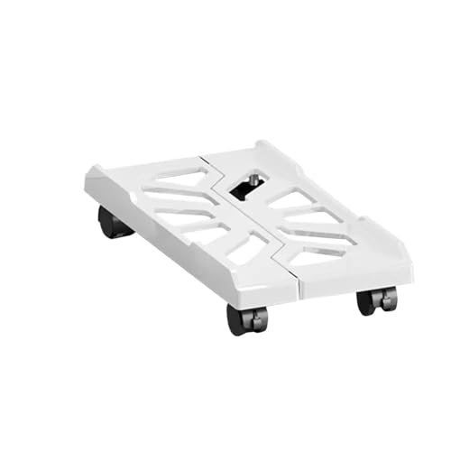 Computer Tower Ständer Verstellbarer mobiler CPU-Ständer, belüfteter Computer-Tower-Ständer, PC-Tower-Ständer mit 4 Lenkrollen, passend for die meisten PCs, Unter-Schreibtisch-Halterung(White) von FJIXUO
