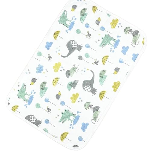 FJIXUO Bettunterlage Wasserdicht 3 stücke 30 * 45 cm Windel Wickelauflage Baumwolle Windel Ändern Cartoon wasserdichte Matratze Bett Kinderwagen Ändern Matte Abdeckung(Elephant White) von FJIXUO