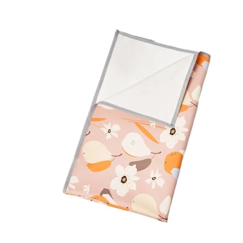 FJIXUO Bettunterlage Wasserdicht Pee Pads Windel Matratze Urin Kissen Picknick Reise Matten Weiche PU Wasserdicht Waschbar Wiederverwendbare(Pear Blossom Beige,70-120) von FJIXUO