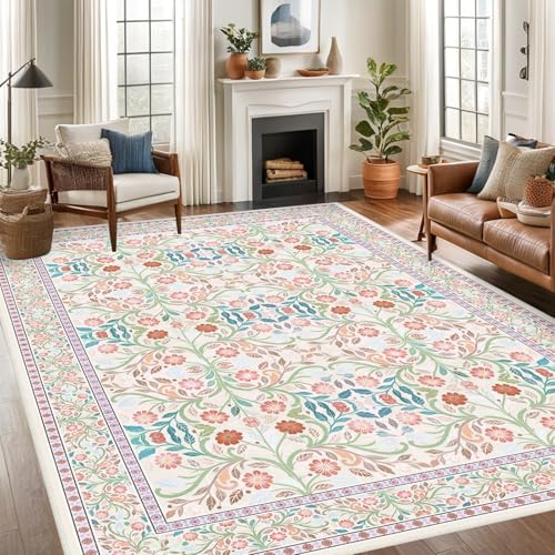 Teppich, waschbar, Boho-Teppich, rutschfest, niedriger Flor, für Schlafzimmer, Nachttisch, Kinderzimmer, Büro, Esszimmer, Fußmatte, Läufer Teppich, waschbar, Boho-Teppich, rutschfest, niedriger Flor, für Schlafzimmer, Nachttisch, Kinderzimmer, Büro, Esszimmer, Fußmatte, Läufer von FJKJHKGJ