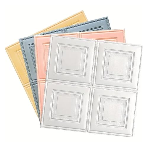 3d Wandpaneele 1/5/10 stücke 70 * 70cm 3D Stereo Selbst-Adhesive Wand Aufkleber Wasserdicht Schlafzimmer Wohnzimmer Hintergrund Dekoration Tapete(10pcs 70cmX70cm) von FJOADNVM