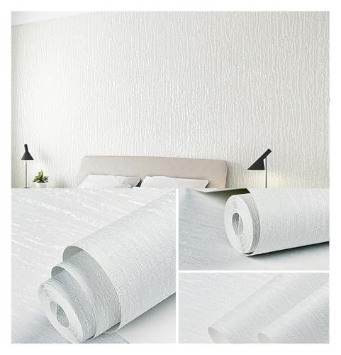 3d Wandpaneele Einfarbige 3D-geprägte Strukturierte Tapete, Moderne Beflockte Vlies-Tapetenrolle, Wohnzimmertapete For Schlafzimmerwände(Light Grey,53x3meters) von FJOADNVM
