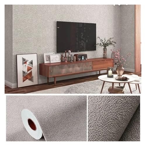 3d Wandpaneele Leinen 3D Schaum Selbst-adhesive PVC Einfarbig Verdickt Wasserdicht Hintergrund Wand Renovierung Tapete Aufkleber Wohnkultur(Diatom Brown,280cmx50cm) von FJOADNVM