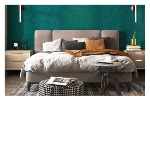 3d Wandpaneele Leinen 3D Schaum Selbst-adhesive PVC Einfarbig Verdickt Wasserdicht Hintergrund Wand Renovierung Tapete Aufkleber Wohnkultur(Diatom dark green,500cmx50cm) von FJOADNVM