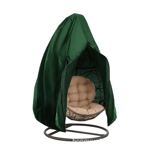 Abdeckung Hängesessel Hängesessel-Abdeckung mit UV-Sonnenschutz, for Gartenschaukel, Eierstuhl, wasserdicht, Rattan-Sitzmöbel-Abdeckung(Green-B,230x200cm) von FJOADNVM