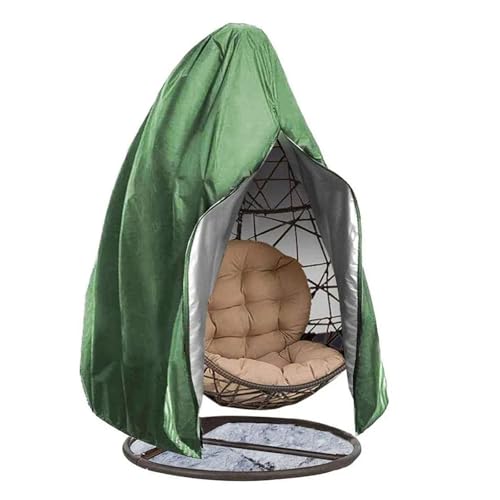 Abdeckung Hängesessel Outdoor Garten Ei Stuhl Abdeckung Shell Schild Herbst Schaukel Schutz Reben Korb(Green,Double 115*190cm) von FJOADNVM