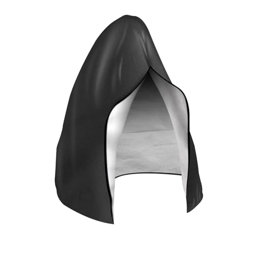 Abdeckung Hängesessel Patio Egg Chair Covers mit Reißverschluss, wasserdicht, große Wicker Swing , Outdoor Weather Resistant(BLACK,230x200CM) von FJOADNVM