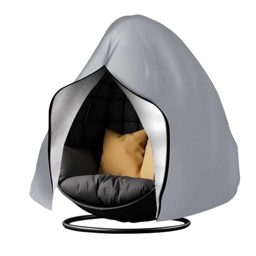 Abdeckung Hängesessel Wasserdichter Bezug For Hängesessel Auf Der Terrasse, For Einzelsitze Im Freien, For Schaukelsessel Mit Reißverschluss, Strapazierfähige Schonbezüge(Grey,115X190CM) von FJOADNVM
