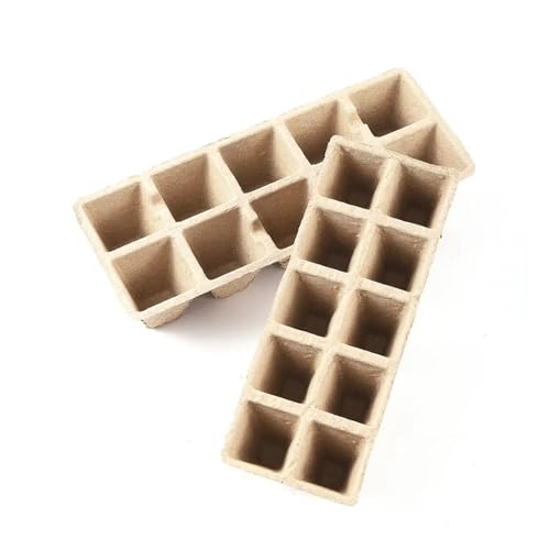 Anzuchtschale 10 Grids Pots Seed Starter Pots Biodegradable Sprouting Seedling Trays for Indoor and Outdoor Plants(5pcs Small) von FJOADNVM