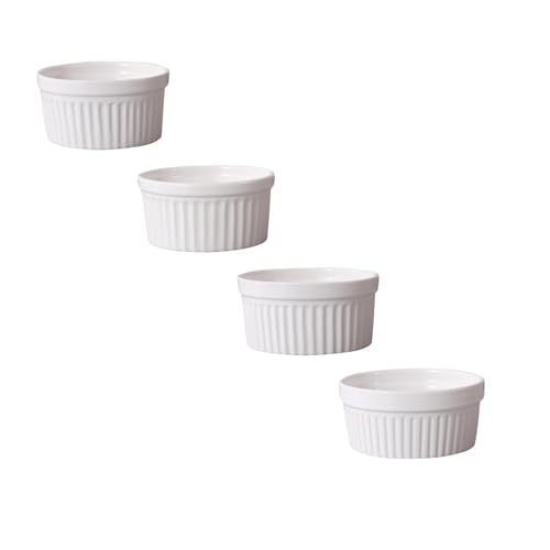 Auflaufförmchen-Set Ofenfeste Porzellan-Karamellpudding-Pudding-Cups, kleine Keramik-Soufflé-Gerichte, Backschalen(ALL) von FJOADNVM
