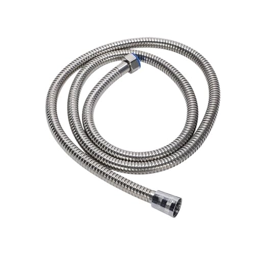 Duschschlauch Brauseschlauch 1/2 Zoll Edelstahl 1,5/2,0 m Silber Sanitärschlauch for Duschkopf, Regendusche und Badewannenarmatur(1.5M) von FJOADNVM