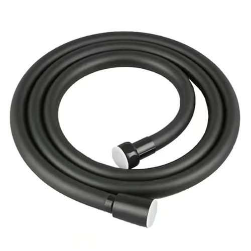 Duschschlauch Brauseschlauch 1,5/2,0 m, Hochdruckwasser, leistungsstarke Mehrschichtrohre, Badezimmerzubehör(Black,200.0cm) von FJOADNVM