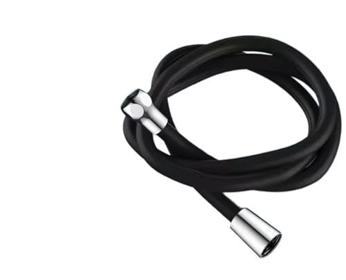 Duschschlauch Duschkopfschlauch 1,5/2/3,0 m, flexibles Anti-Wicklungsrohr, leistungsstarker Hochdruck-Duschschlauch, Badezimmer-Wasserhahn-Zubehör(Black,1.5M) von FJOADNVM