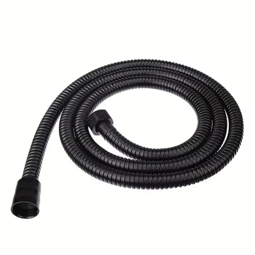 Duschschlauch Duschschläuche Badezimmer-Duschrohre Sprinklerköpfe Universal-Anschlussrohre Warmwasserbereiter-Ablaufrohre Badezimmer-Zubehör(Black,200.0cm) von FJOADNVM