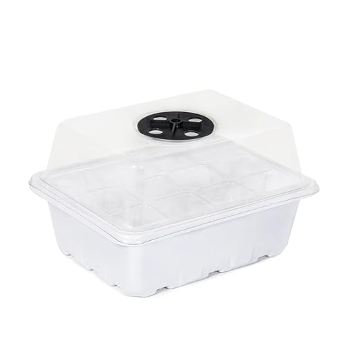 FJOADNVM Anzuchtschale 6/12 Löcher Samen Starter Tablett Mit Feuchtigkeit Dome Sukkulenten Ausbreitung Tablett Mini Gewächshaus Keimung Tablett(Color-A4) von FJOADNVM