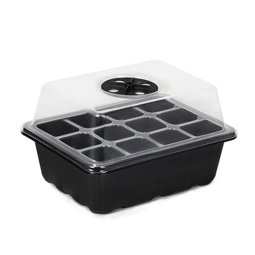 FJOADNVM Anzuchtschale 6/12 Löcher Samen Starter Tablett Mit Feuchtigkeit Dome Sukkulenten Ausbreitung Tablett Mini Gewächshaus Keimung Tablett(Color-A5) von FJOADNVM
