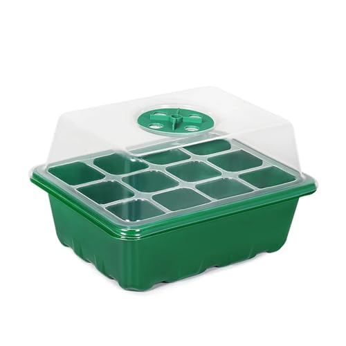 FJOADNVM Anzuchtschale 6/12 Löcher Samen Starter Tablett Mit Feuchtigkeit Dome Sukkulenten Ausbreitung Tablett Mini Gewächshaus Keimung Tablett(Color-A6) von FJOADNVM