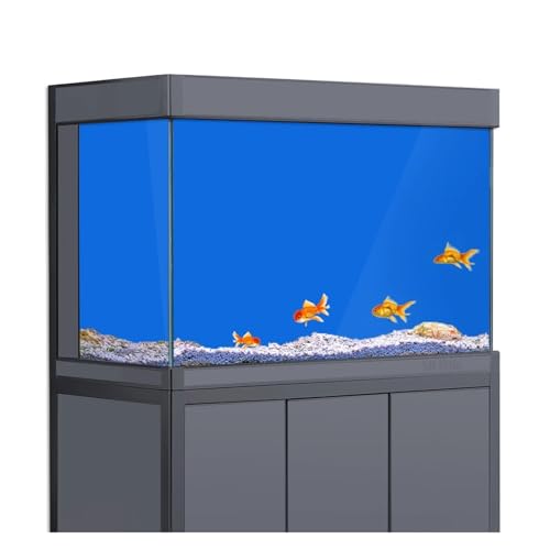 FJOADNVM Aquarium Rückwandfolie Fisch Tank Hintergrund Gradienten Einfache Druck Tapete Aquarium Dekorationen(Blue2,40x160cm) von FJOADNVM