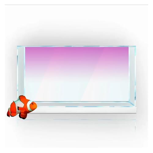 FJOADNVM Aquarium Rückwandfolie Fisch Tank Hintergrund Gradienten Einfache Druck Tapete Aquarium Dekorationen(Pink,60x180cm) von FJOADNVM