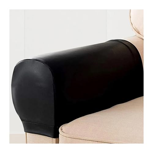 FJOADNVM Armlehnenbezüge Sofa 1 Pair Sofa Armrest Cover for Living Room Removable PU Leather Arm Stretch Chair Protector Armchair Covers Armrest Couch(Color-02) von FJOADNVM