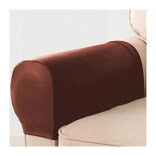 FJOADNVM Armlehnenbezüge Sofa 1 Pair Sofa Armrest Cover for Living Room Removable PU Leather Arm Stretch Chair Protector Armchair Covers Armrest Couch(Color-04) von FJOADNVM