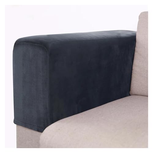 FJOADNVM Armlehnenbezüge Sofa Plush Velvet Sofa Armrest Cover for Living Room Stretch Solid Arm Protector Armchair Couch Removable 2 Pieces Four Seasons.(Blue) von FJOADNVM