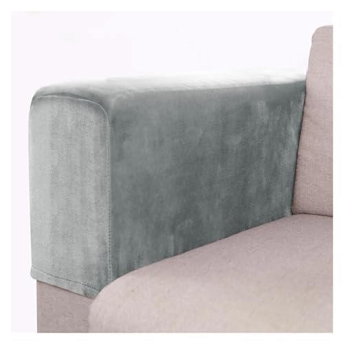 FJOADNVM Armlehnenbezüge Sofa Plush Velvet Sofa Armrest Cover for Living Room Stretch Solid Arm Protector Armchair Couch Removable 2 Pieces Four Seasons.(Color-01) von FJOADNVM