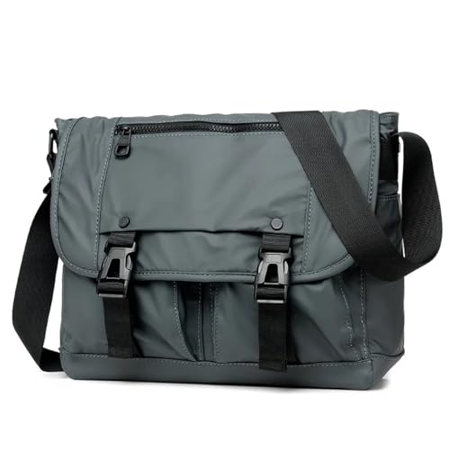 FJOADNVM Canvas Messenger Bag Umhängetasche Schulter Reise Multi-funktionale Mann Frauen Tragbare Umhängetasche Outdoor Sport Lagerung Handtasche(Gray) von FJOADNVM