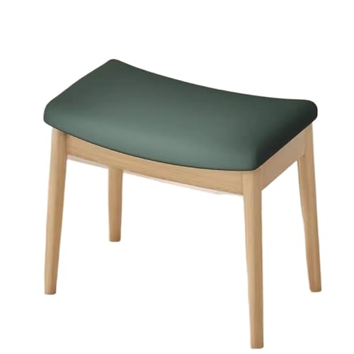FJOADNVM Fußhocker Fußhocker, Schminkhocker mit Sattelkissen, moderner konkaver Ottomane mit gepolsterter Sitzfläche for Eingangsbereich, Schlafzimmer, Terrasse, Wohnzimmer.(Green) von FJOADNVM