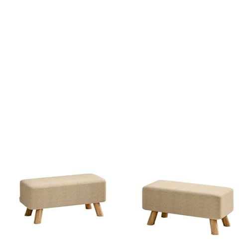 FJOADNVM Fußhocker Fußhocker, rechteckig, Ruhehocker, Polsterhocker, Massivholzbeine, Schuhbank, Wohnzimmermöbel FJOADNVM Fußhocker Fußhocker, rechteckig, Ruhehocker, Polsterhocker, Massivholzbeine, Schuhbank, Wohnzimmermöbel von FJOADNVM