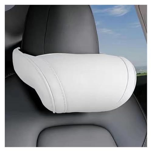 FJOADNVM Kopfstütze Auto Autositz-Kopfstütze, Autositz-Kopfstütze, Nackenkissen, geeignet for den Innenraum des Autos(White 1pc) von FJOADNVM