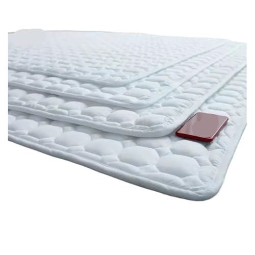 FJOADNVM Matratze Baumwollmatratze, rutschfeste Matte, dünne Hotelmatratze, Schutzpolster, Studentenwohnheimbett, mit Baumwolle gepolstert, atmungsaktiv(150x190cm) von FJOADNVM