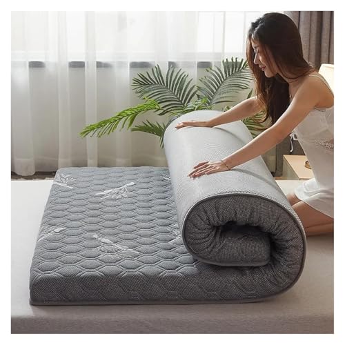 FJOADNVM Matratze Haushalt verdickte Faltbare Tatami Baumwolle Matratze Kissen rutschfeste Matte for Home Student Schlafsaal Hotel Einzel Doppelbett(Leaves 6cm,190x80cm) von FJOADNVM