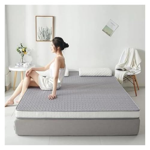 FJOADNVM Matratze Matratzen-Bodenmatte mit Latex-Schwammfüllung, faltbar, langsamer Rückprall, Tatami-Baumwollbezug, Tagesdecken, 5/8 cm Dicke, Matratzengröße(Gray 5cm,100x200cm) von FJOADNVM
