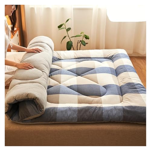 FJOADNVM Matratze Matratzenauflage Matratze Baumwolle Haushalt Tatami-Matte Kinderbett Verdickte Mietzimmer Schlafsaal Studenten Watte(Color-2,90x200cm) von FJOADNVM
