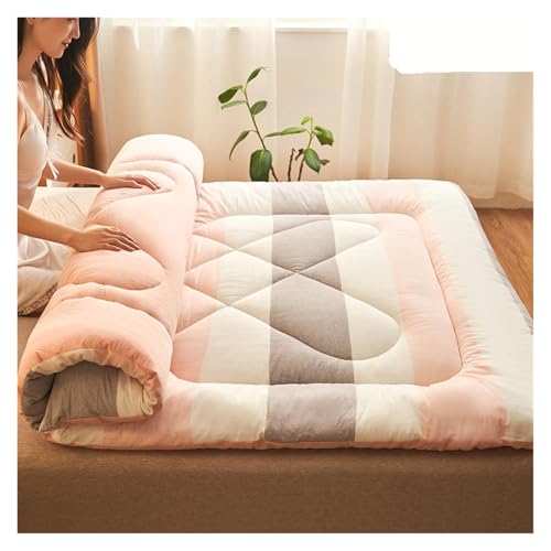 FJOADNVM Matratze Matratzenauflage Matratze Baumwolle Haushalt Tatami-Matte Kinderbett Verdickte Mietzimmer Schlafsaal Studenten Watte(Color-3,180x200cm) von FJOADNVM
