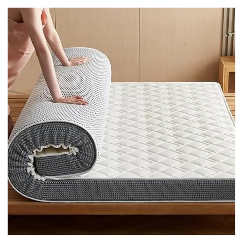 FJOADNVM Matratze Naturlatex-Matratze, Zuhause, Schlafzimmer, Tatami-Memory-Baumwollpolster, gepolstert, Vermietung, Einzel-Studentenwohnheim, verdickt(Color-1(Thick 5cm),90x190cm) von FJOADNVM