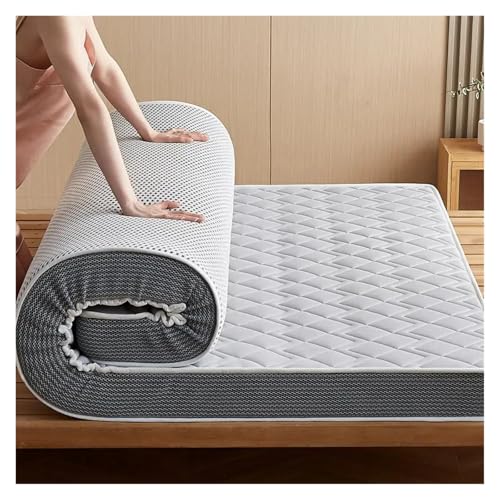 FJOADNVM Matratze Naturlatex-Matratze, Zuhause, Schlafzimmer, Tatami-Memory-Baumwollpolster, gepolstert, Vermietung, Einzel-Studentenwohnheim, verdickt(Color-2(Thick 5cm),90x200cm) von FJOADNVM