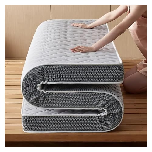 FJOADNVM Matratze Naturlatex-Matratze, Zuhause, Schlafzimmer, Tatami-Memory-Baumwollpolster, gepolstert, Vermietung, Einzel-Studentenwohnheim, verdickt(Color-2(Thick 8cm),90x200cm) von FJOADNVM