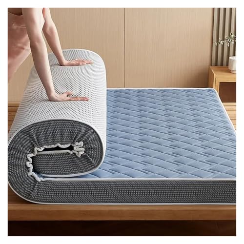 FJOADNVM Matratze Naturlatex-Matratze, Zuhause, Schlafzimmer, Tatami-Memory-Baumwollpolster, gepolstert, Vermietung, Einzel-Studentenwohnheim, verdickt(Color-3(Thick 5cm),90x190cm) von FJOADNVM