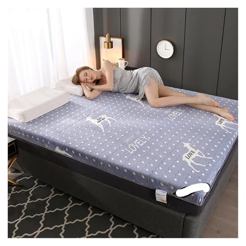 FJOADNVM Matratze Naturlatex-Matratze, gestrickte Baumwolle, hochwertige, verdickte Isomatte, Memory-Schaum, Schlafhilfe, Doppelbett, volle Größe(NO-7,Thickness 4cm,150x200cm) von FJOADNVM