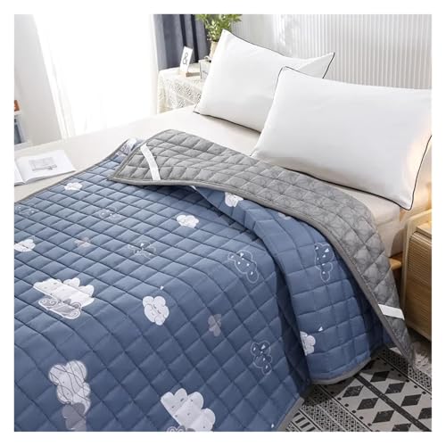 FJOADNVM Matratze Ultraweiche, Faltbare Baumwollmatratze, atmungsaktive Anti-Tatami-Matte, Studentenwohnheim, Einzel-, Doppelbett, Kingsize-Bett, Haushalt(Blue 1,1350x2000mm) von FJOADNVM