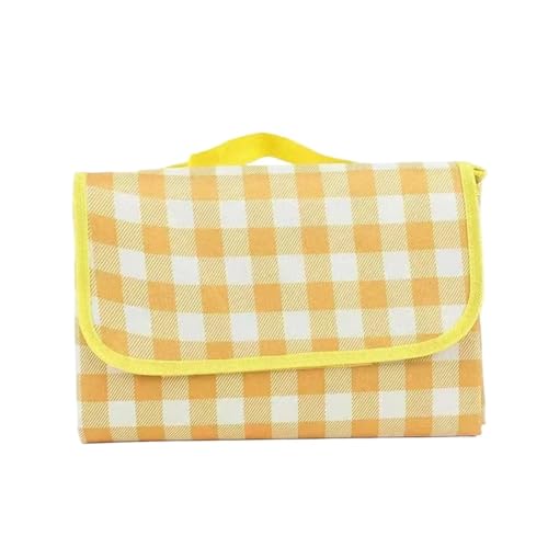 FJOADNVM Picknickdecke Camping Matte Wasserdicht Strand Matte Klapp Matratze Tragbare Leichte Picknick Matte Große Outdoor(Yellow,L(200 200CM)) von FJOADNVM