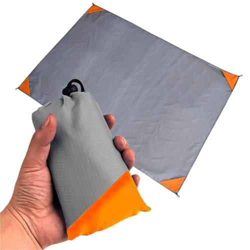 FJOADNVM Picknickdecke Picknickmatte Outdoor-Campingmatte Wasserdicht Praktische zusammenklappbare Rasen-Feuchtigkeitsbeständige Polyester-Strandmatte(Color 02,1.4m x 1.5m) von FJOADNVM