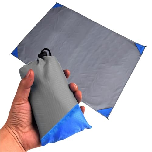 FJOADNVM Picknickdecke Picknickmatte Outdoor-Campingmatte Wasserdicht Praktische zusammenklappbare Rasen-Feuchtigkeitsbeständige Polyester-Strandmatte(Color 03,1.4m x 2m) von FJOADNVM