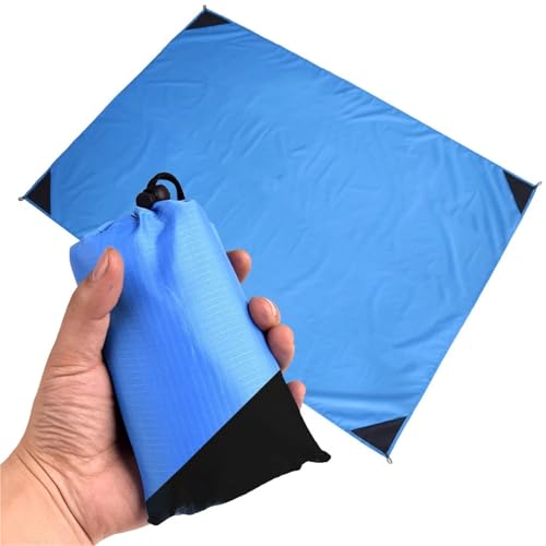 FJOADNVM Picknickdecke Picknickmatte Outdoor-Campingmatte Wasserdicht Praktische zusammenklappbare Rasen-Feuchtigkeitsbeständige Polyester-Strandmatte(Color 07,1.4m x 1.5m) von FJOADNVM