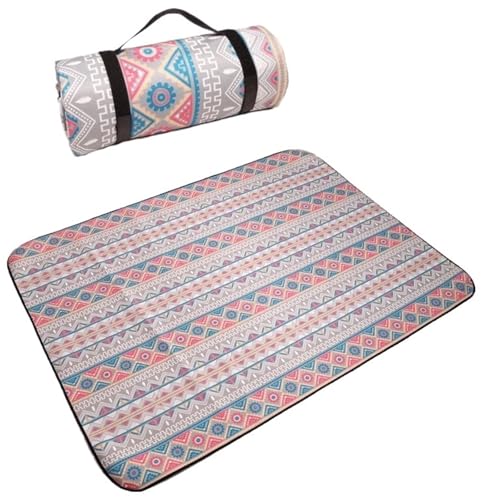 FJOADNVM Picknickdecke Picknicktuch Feuchtigkeitsbeständige Matte for den Außenbereich Verdickte Picknick-Bodenmatte for den Außenbereich Tragbare wasserdichte Strandmatte(Gray,200X150cm) von FJOADNVM