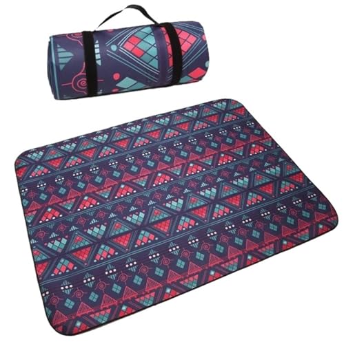 FJOADNVM Picknickdecke Picknicktuch Feuchtigkeitsbeständige Matte for den Außenbereich Verdickte Picknick-Bodenmatte for den Außenbereich Tragbare wasserdichte Strandmatte(Purple,200X150cm) von FJOADNVM