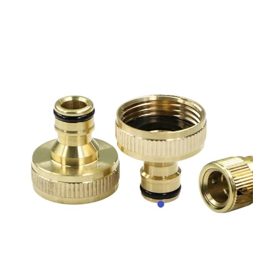 FJOADNVM Schlauchverbinder Anschluss Langlebig 1/2 "3/4" 1 "Messing Schnell Innengewinde 16mm Schnuller Nippel Kupplung Adapter Garten Bewässerung Verbinden(1 Inch-2pcs) von FJOADNVM