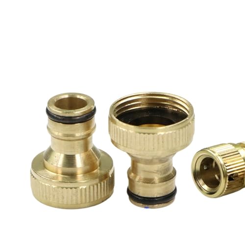 FJOADNVM Schlauchverbinder Anschluss Langlebig 1/2 "3/4" 1 "Messing Schnell Innengewinde 16mm Schnuller Nippel Kupplung Adapter Garten Bewässerung Verbinden(3I4 Inch-2pcs) von FJOADNVM